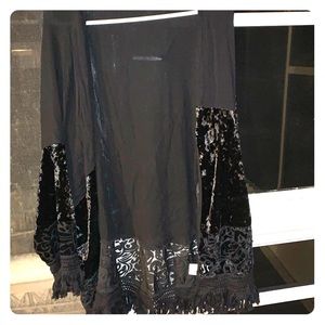 KNOX ROSE BLACK SWEATER SHAWL Size XXL